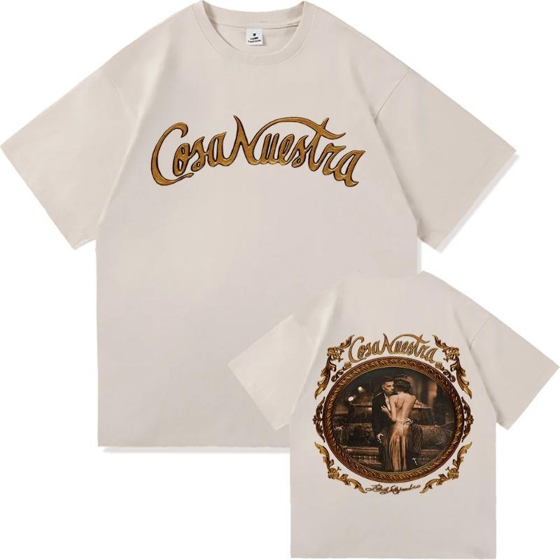 WowClassic Rauw Alejandro Coca Nuestra T-shirt Mode Heren Harajuku Esthetische Grafische T-shirt Unisex Vintage Polyester T-shirts Heren XL
