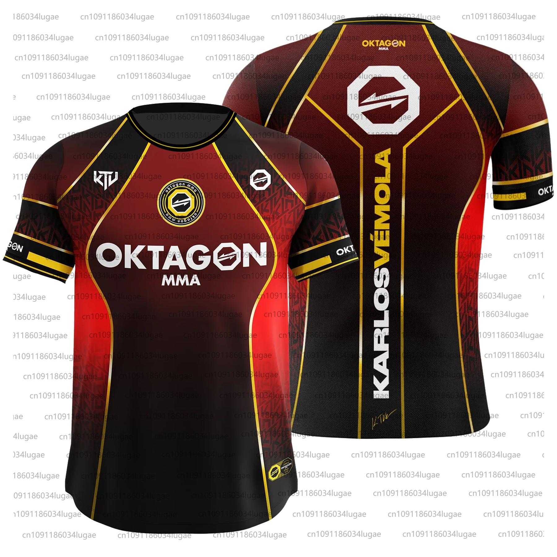 ETST 006 2025 Zomerprint OKTAGON Fighting Fighter Fans Uniform Heren Dames Ademend Ronde Hals Korte Mouw Heren Casual T-shirt Jersey 3XL