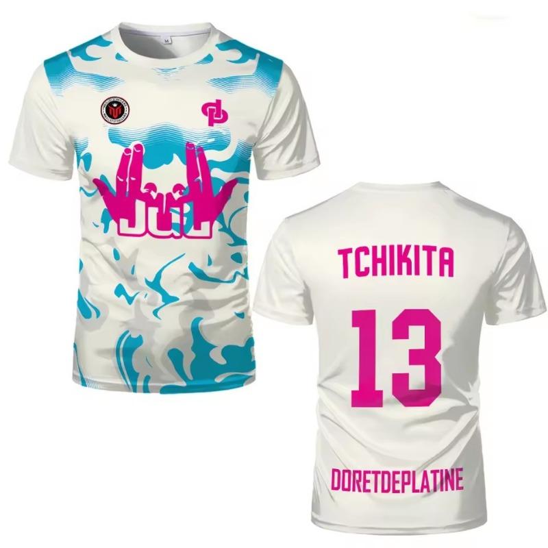 Forever Men Zomer 3D Print T-shirts Jersey Jeugd Ademend Sneldrogend Training Voetbal T-shirt Heren Mode Sport T-shirts L