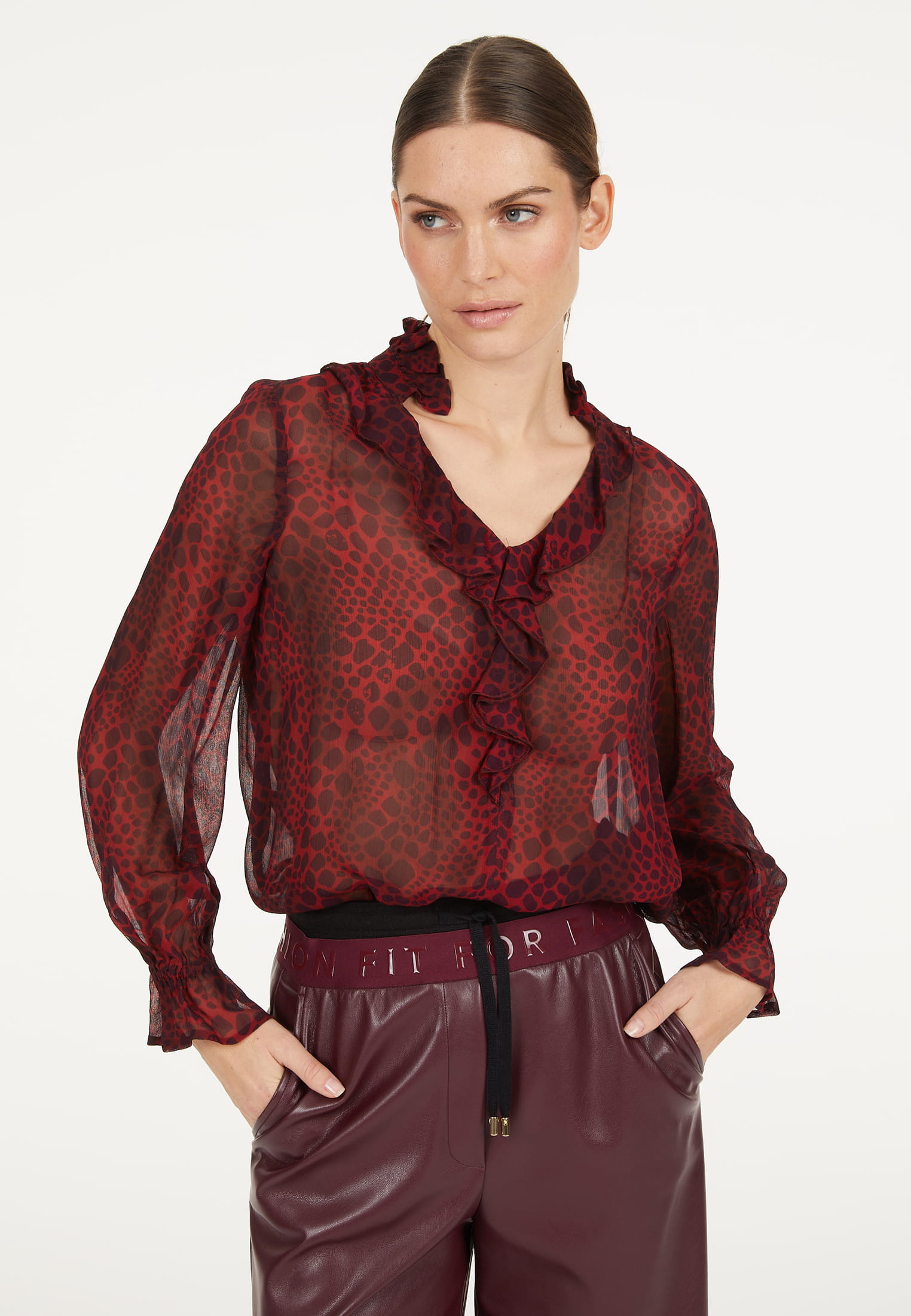 MARC AUREL Bluse mit Reptilprint