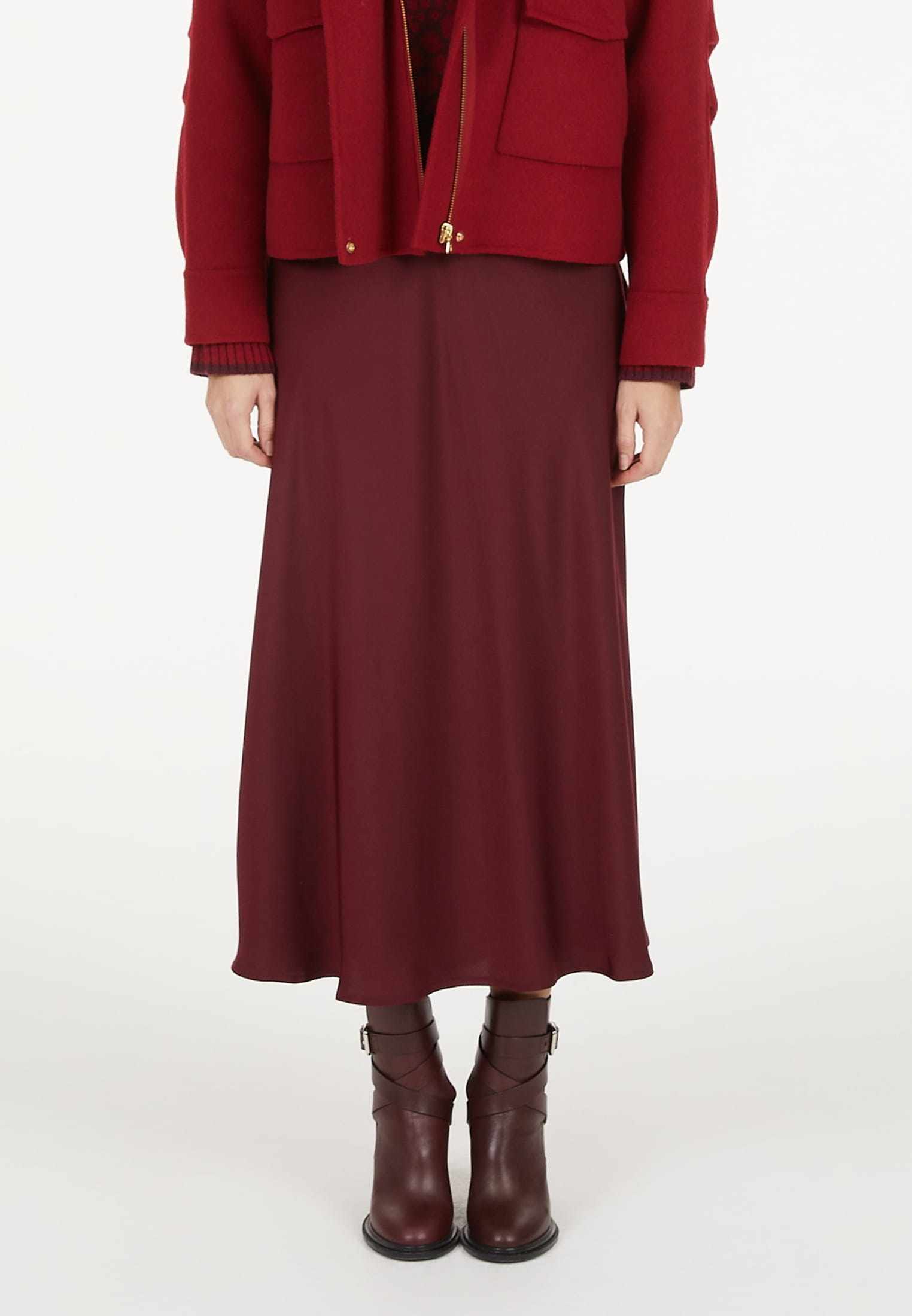 MARC AUREL Maxi Rock aus edlem Satin
