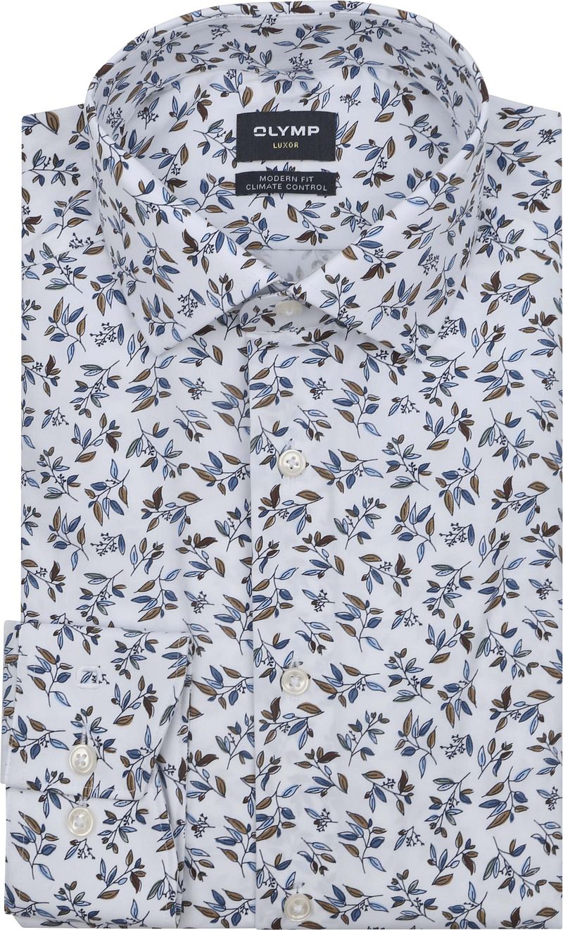Olymp Luxor Overhemd 24/Seven Flowers Multicolour