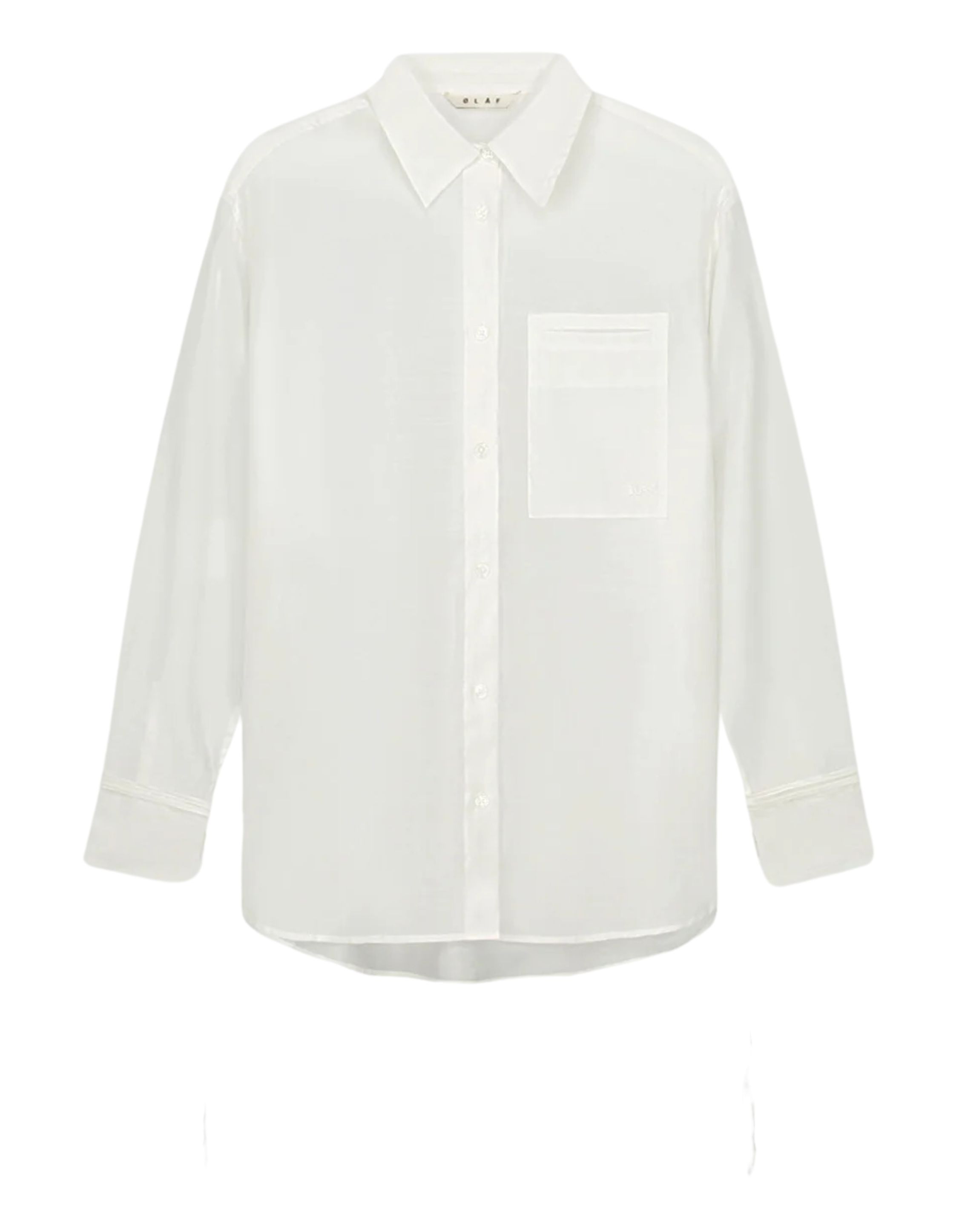 Olaf Hussein Semi-sheer tie detail shirt blouses w220303