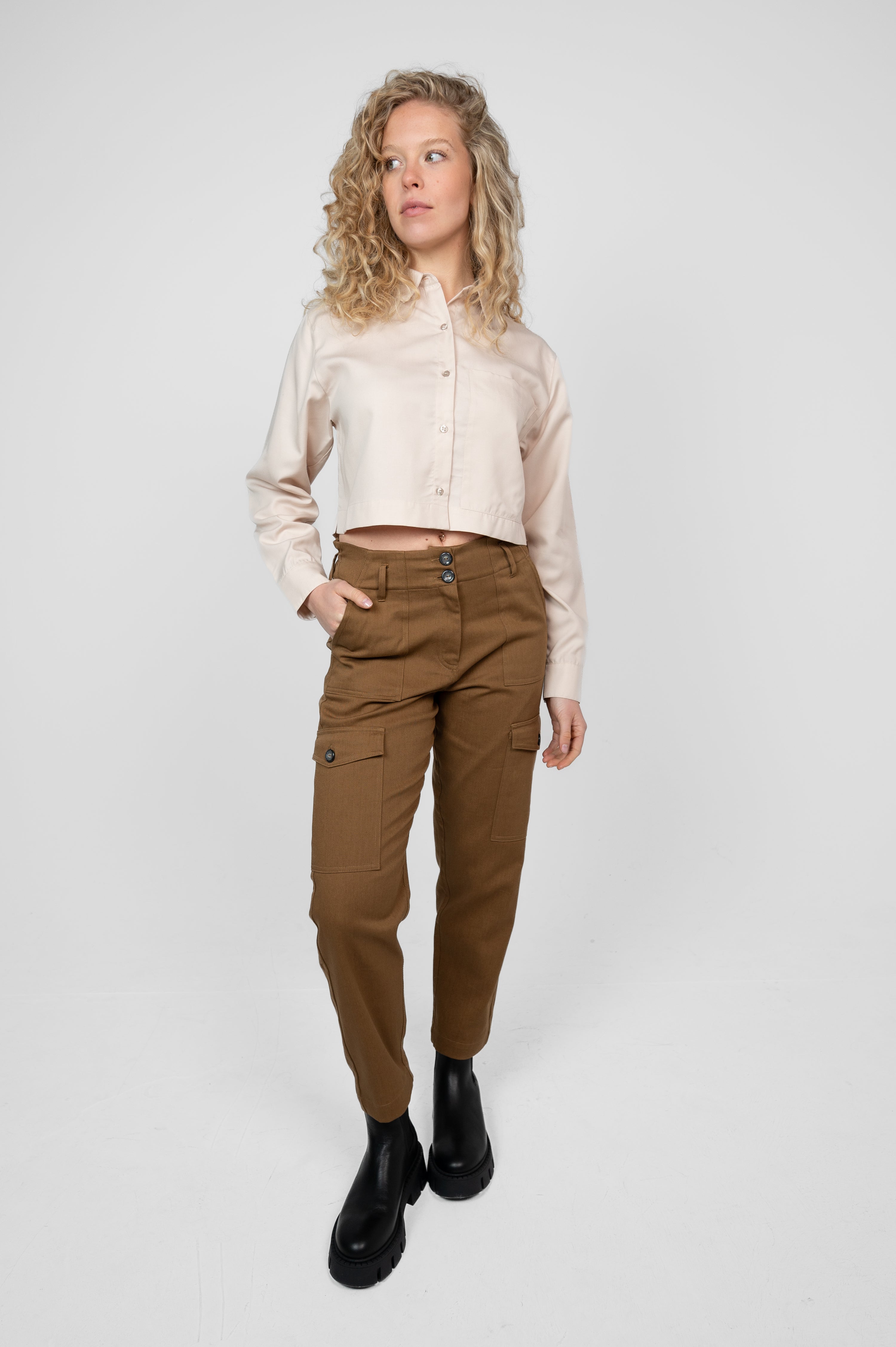 STORY OF MINE Damen vegan Gebrauchshose Braun