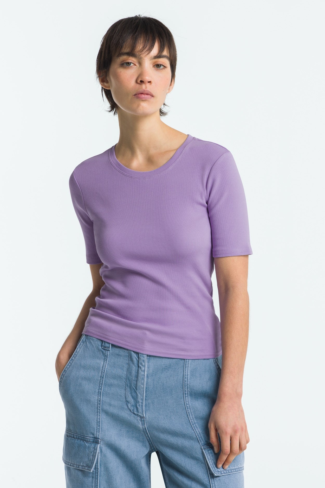 Kings Of Indigo Damen vegan T-Shirt Rina Violet Tulip