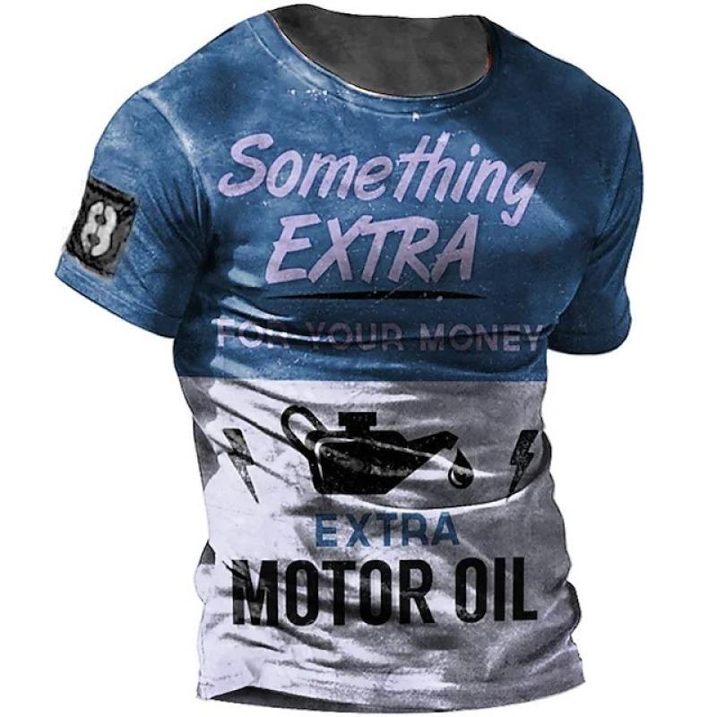 ETST 07 Mannen Vintage Motorfiets T-shirt 3d Print Casual Korte Mouw Losse Oversized T-shirts Voor Mannen Sweatshirt Heren Top Kleding camise L