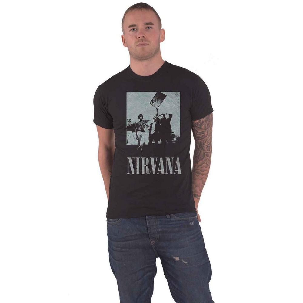 Nirvana Unisex volwassen dips katoenen T-shirt XXL zwart