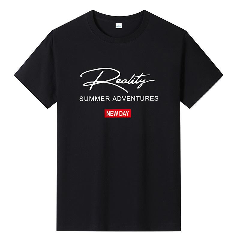 Bistrota Groot formaat puur katoenen heren T-shirt met korte mouwen voor jongens XXXXL