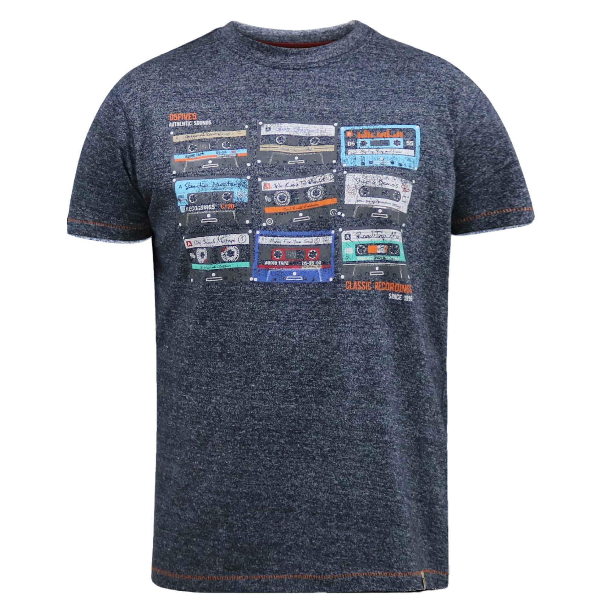 Duke Mens D555 Apsey Cassette Tape Kingsize T-Shirt 3XL