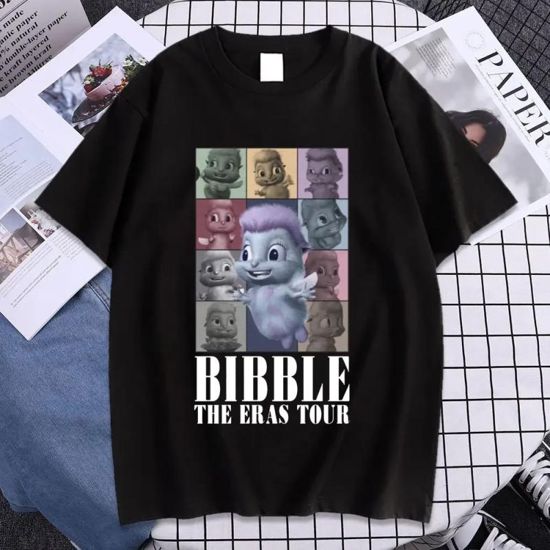 Nihao Cute Bibble The Eras Tour T Shirt Men Women's Aesthetic High Quality T Shirts Summer Oversized Short Sleeve T-shirts Streetwear XXL