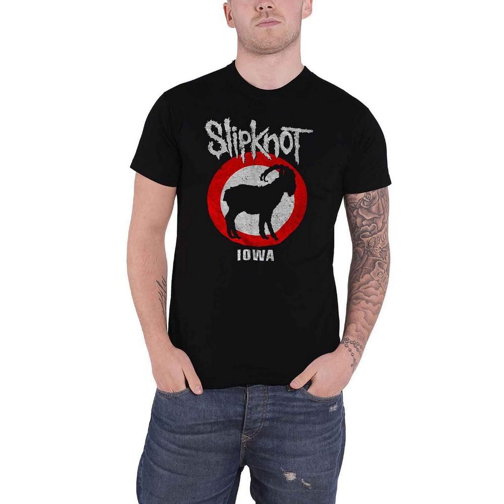 Slipknot Unisex volwassen Iowa geit T-shirt L zwart