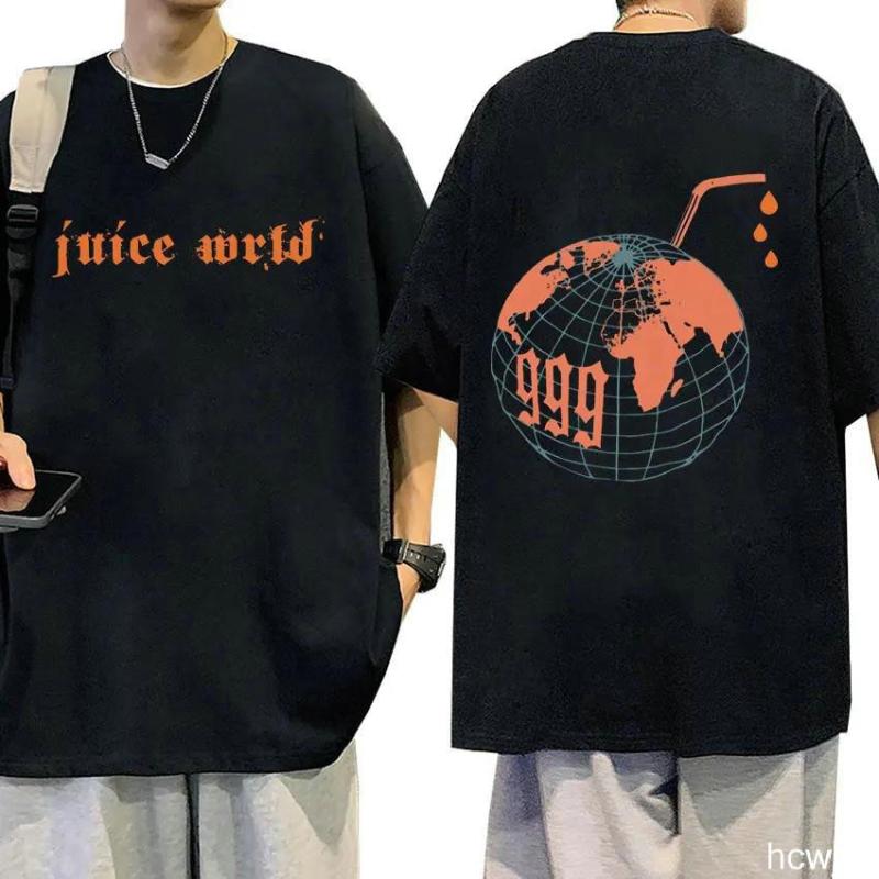 The second face a man Rapper JUICE WRLD klassiek T-shirt met korte mouwen en print M