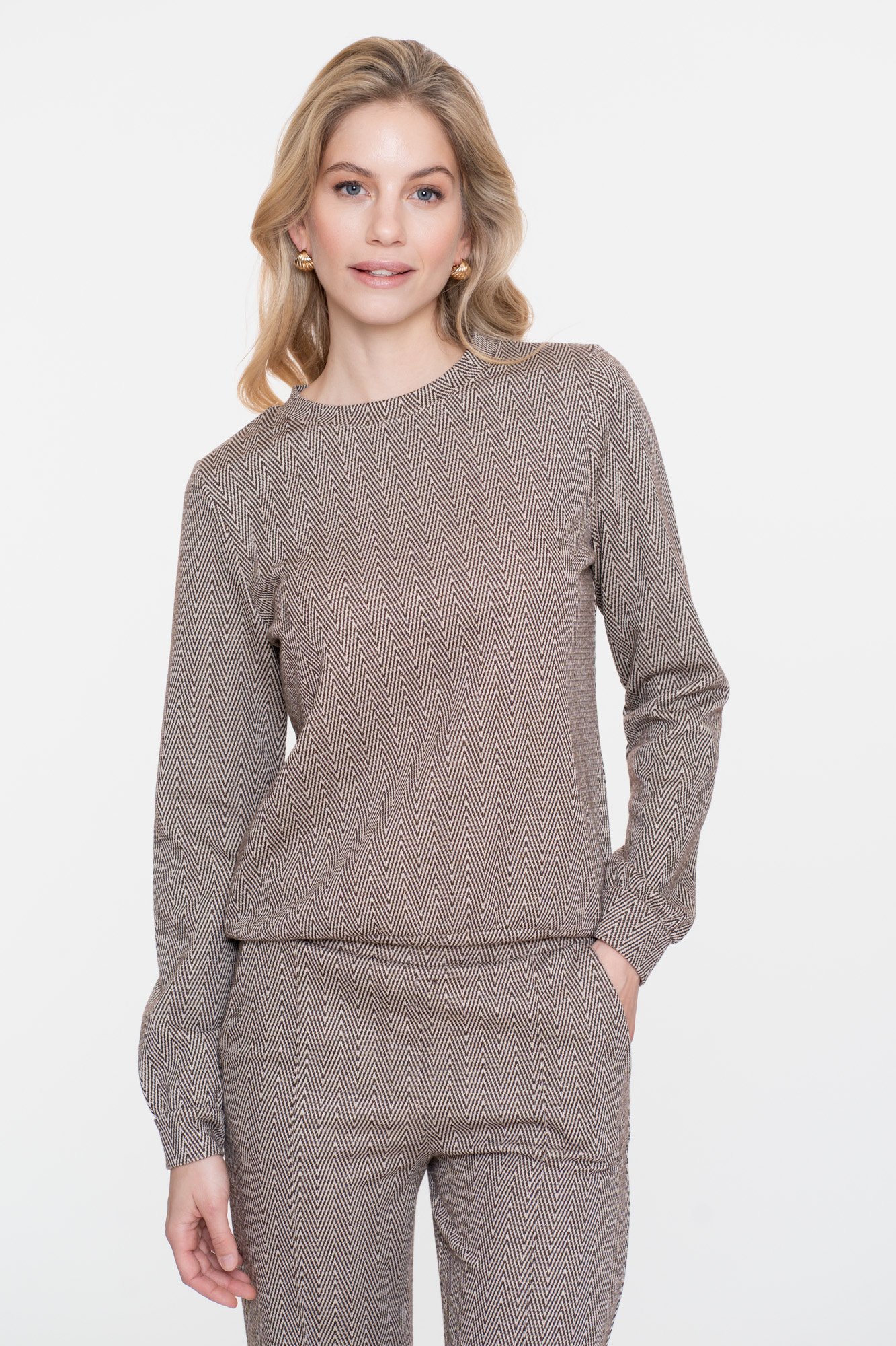 Geisha 52610-60 775 top jacquard brown/gold