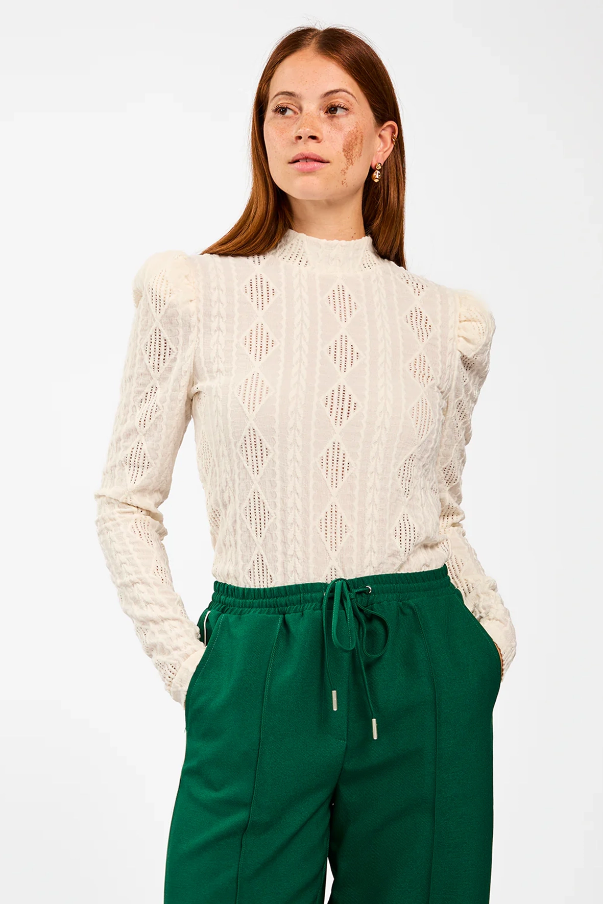 Aaiko Ivona argyle top