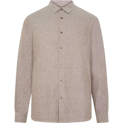 KnowledgeCotton Apparel Heren Regular Fit Heavy Twill Flannel Overhemd