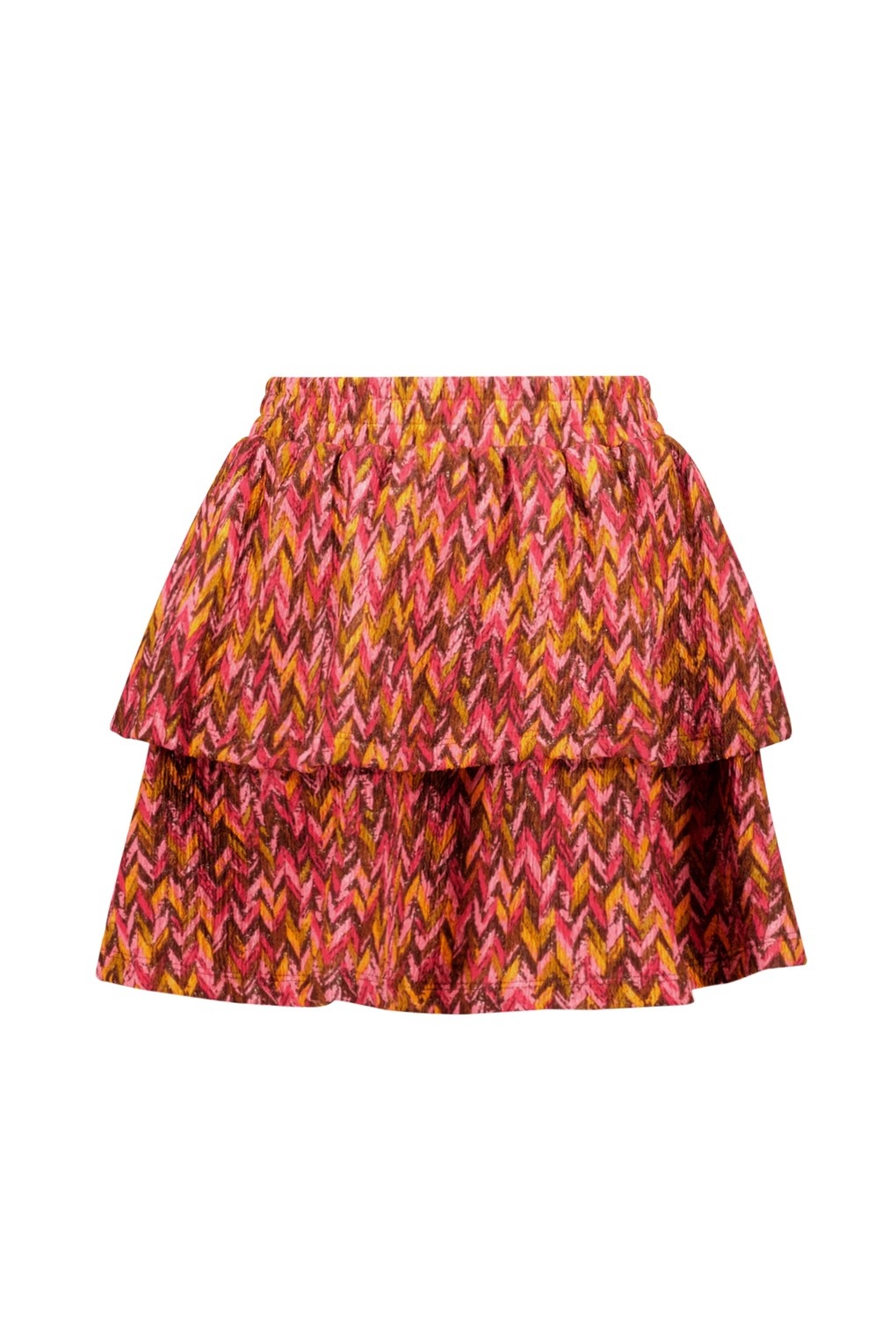 B.Nosy winter rok meisjes - roze/bruin - Ruth - 2 laagjes met print