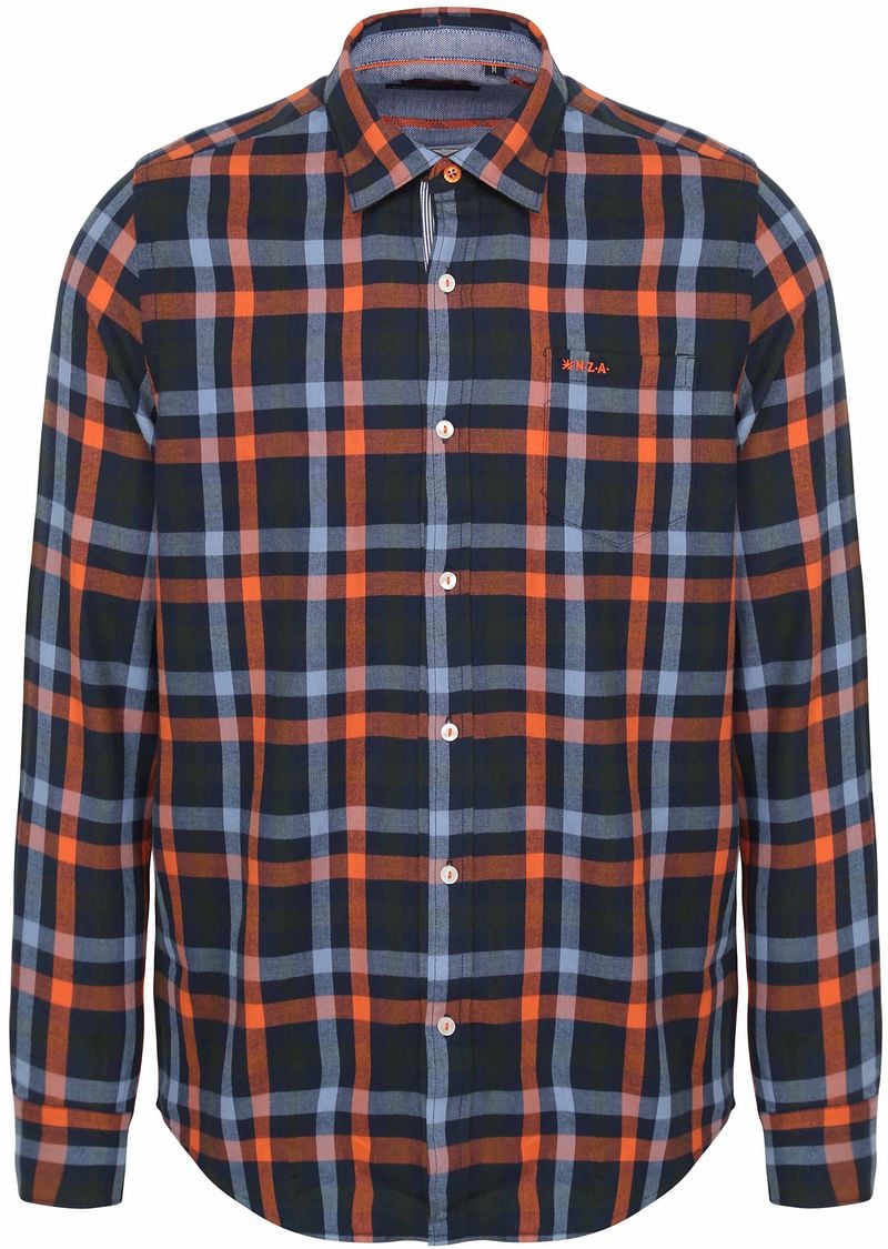 New zealand auckland NZA Overhemd West Coast Flanel Ruit Blauw