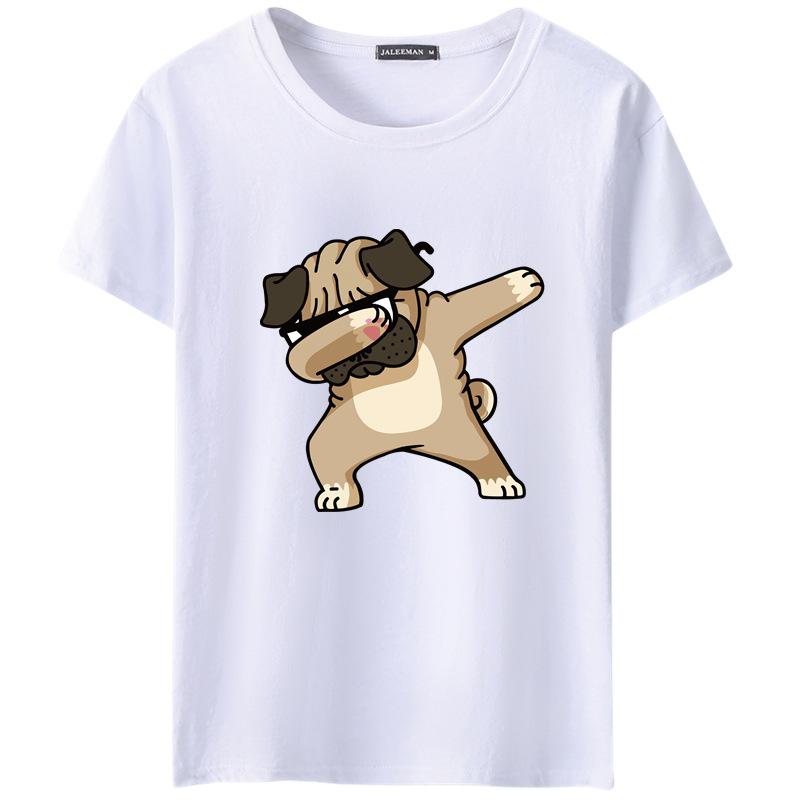 Bistrota Heren schattig casual T-shirt met korte mouwen M-5XL los T-shirt S