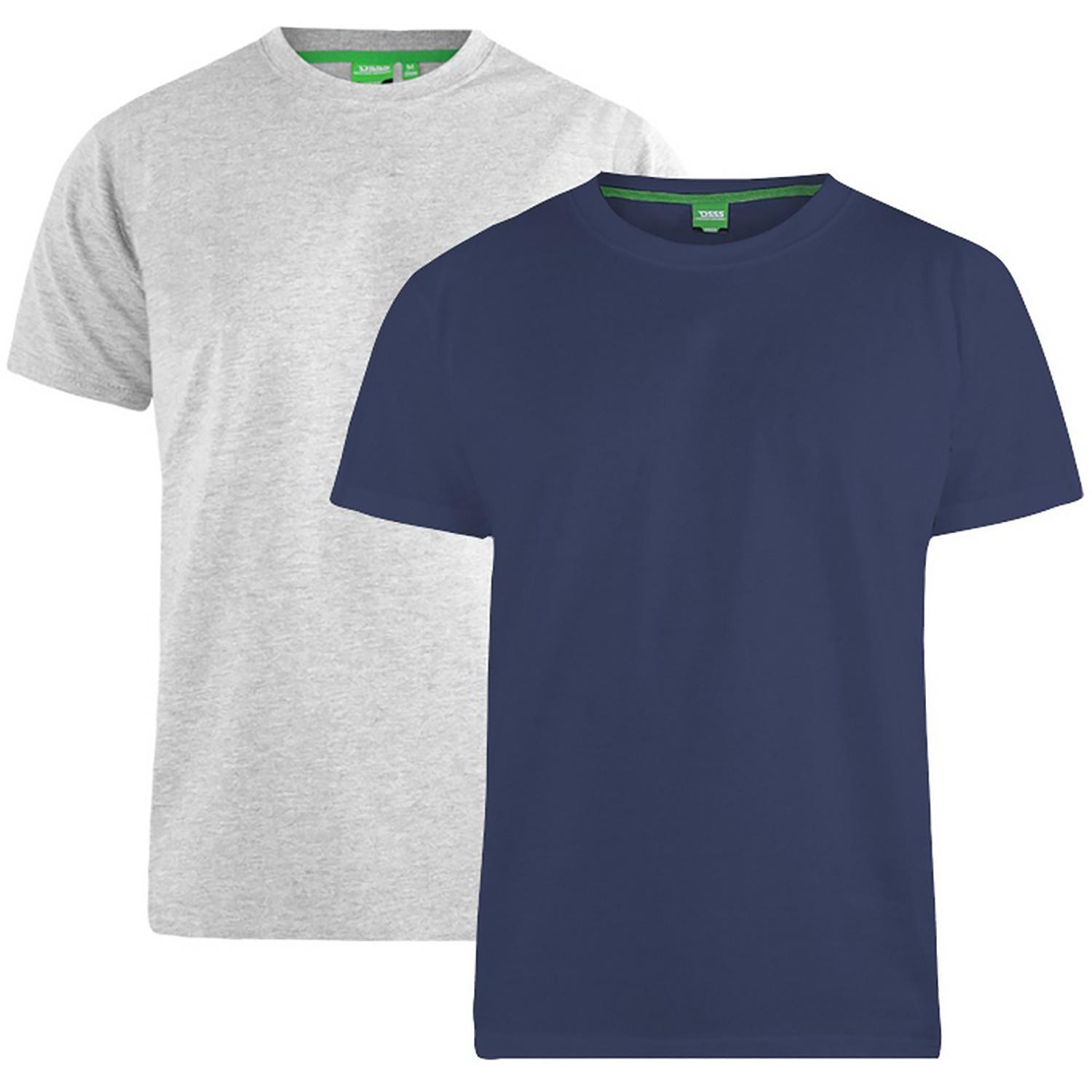 Duke Heren D555 Fenton Kingsize T-shirt (verpakking van 2) 2XL