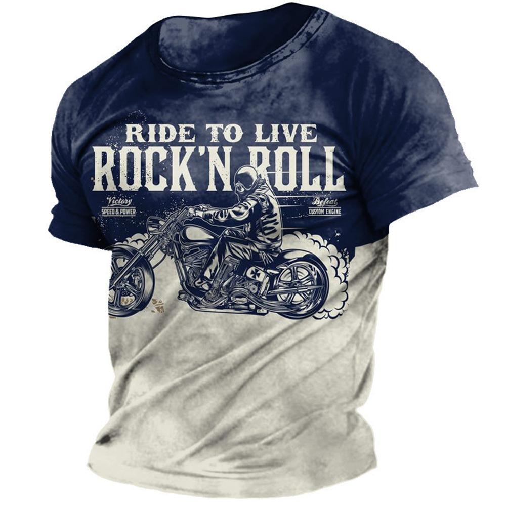 ETST WENDY 005 Vintage Motorfiets T-shirts Voor Mannen 3D Racing Losse Korte Mouw Tops Streetwear Mannen Biker T-shirt Oversized Tee Shirts 6XL 5XL