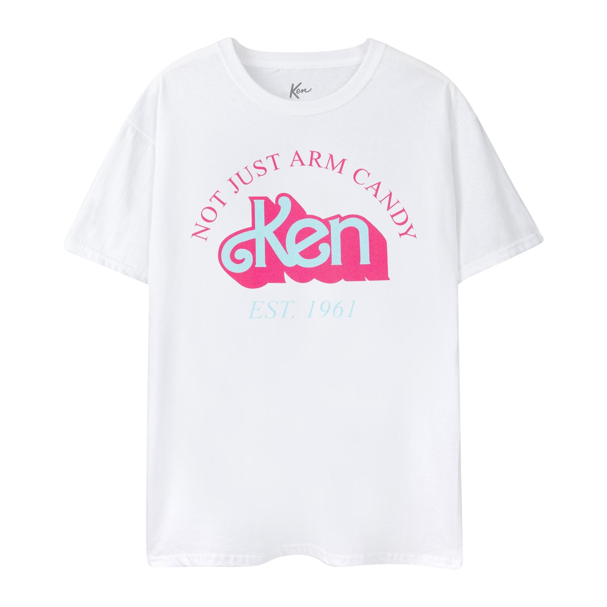 Barbie Mens Not Just Arm Candy Ken Retro Short-Sleeved T-Shirt XL