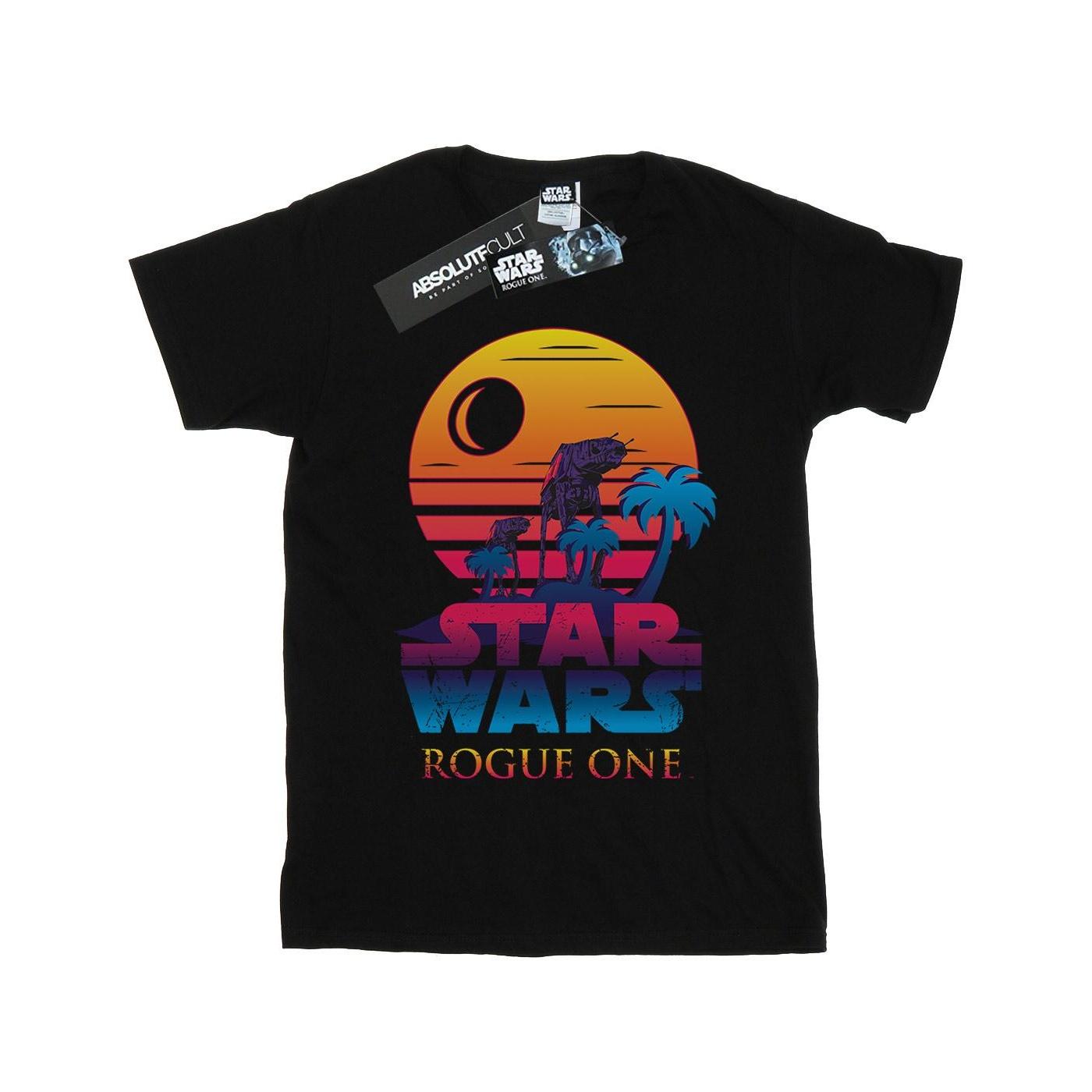 Star Wars Mens Rogue One Logo Sunset T-Shirt XXL zwart