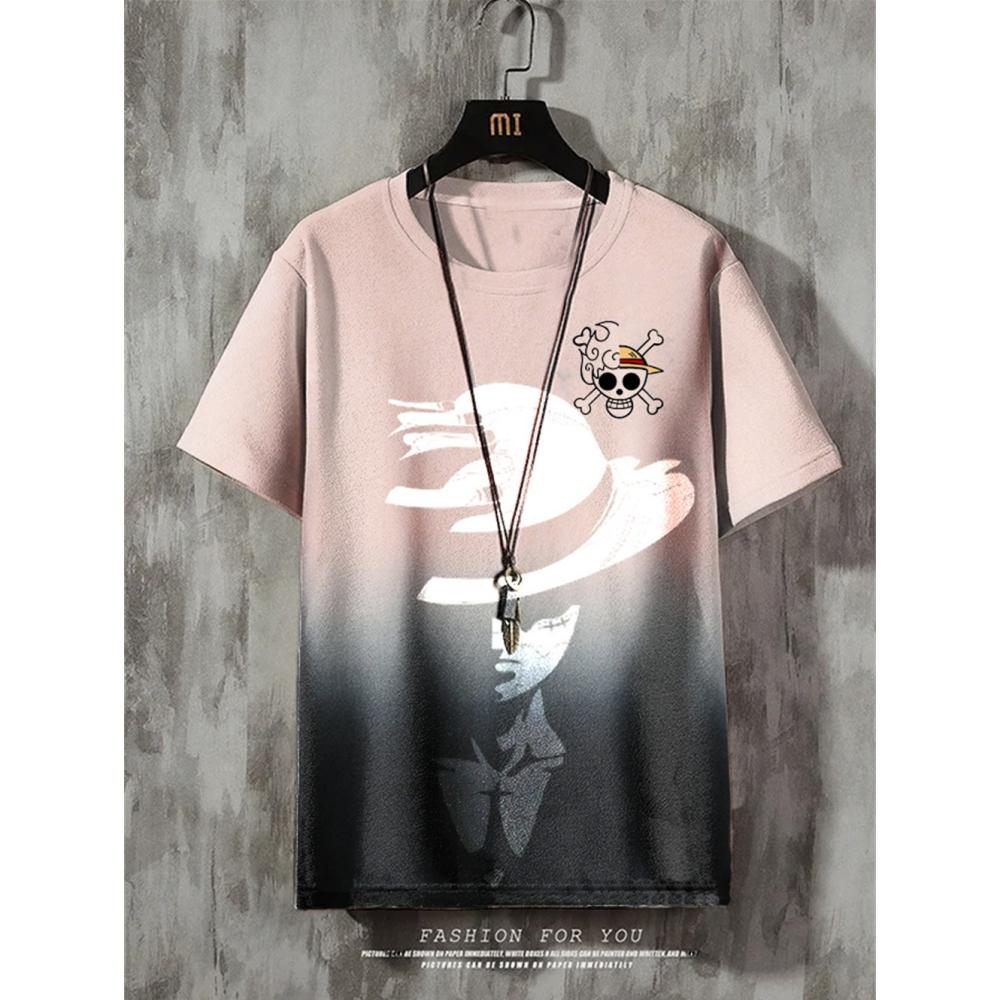 ETST 011 Anime Men's T-Shirt Retro Street Short Sleeved T Shirt For Men Casual 3d Print Summer Top Breathable Loose Men's Clothing XL