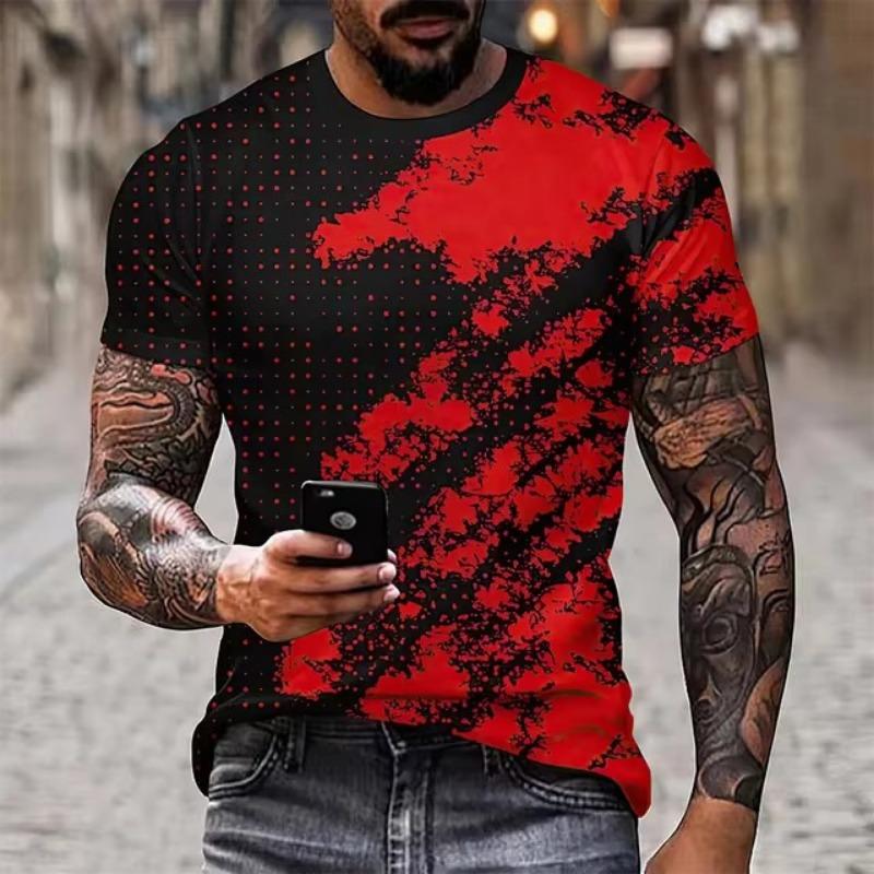 BOLIV MODA Heren T-shirt Snel drogende tops Zomermode Straat Korte mouw T-shirts 3D grafische print T-shirts Oversized herenkleding S