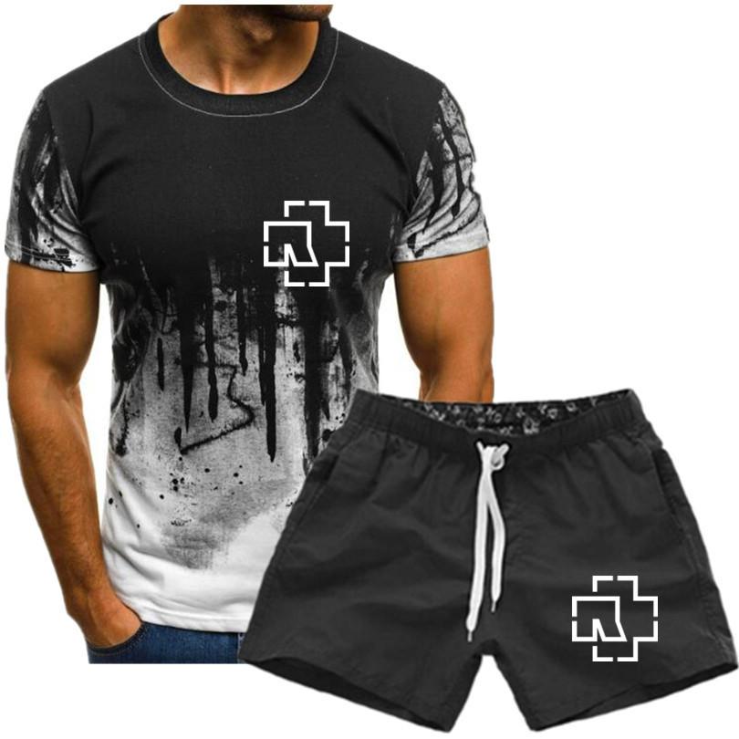 CM56GE Rammstein bedrukt T-shirt voor heren, grafisch T-shirt met korte mouwen, zomer herenpak XL