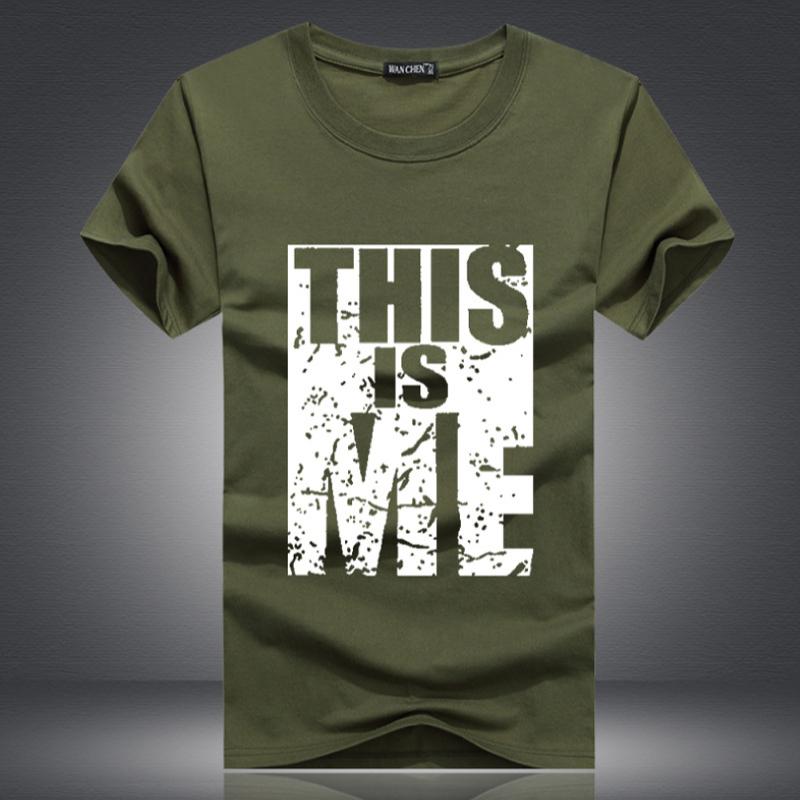 QICED Zomer T-shirt met korte mouwen Heren O-hals Trend Ondershirt XXXXXL