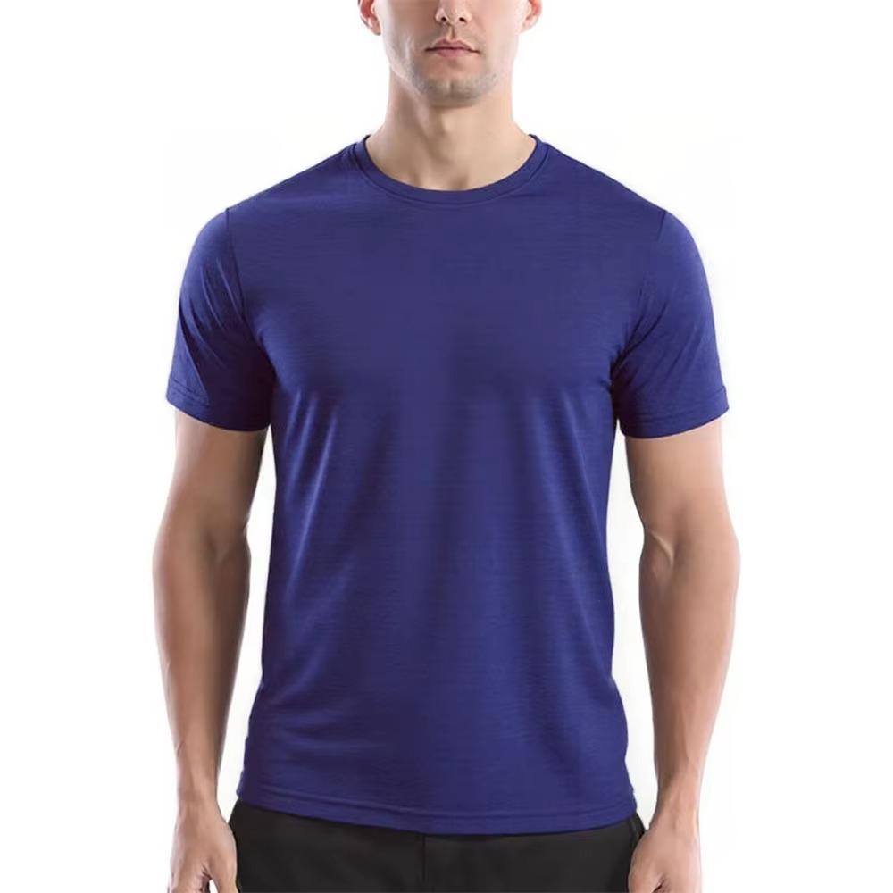 King Billion Zomer heren snel drogend T-shirt ademend lichtgewicht sport T-shirts ronde hals effen kleur korte mouwen tops comfortabel T-shirt XL