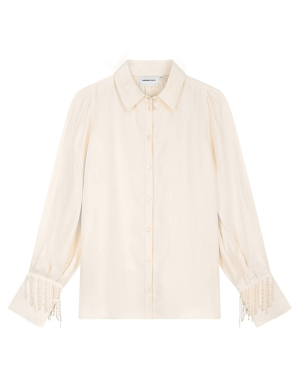 Fabienne Chapot Blouse lange mouw cltbls42 pearl