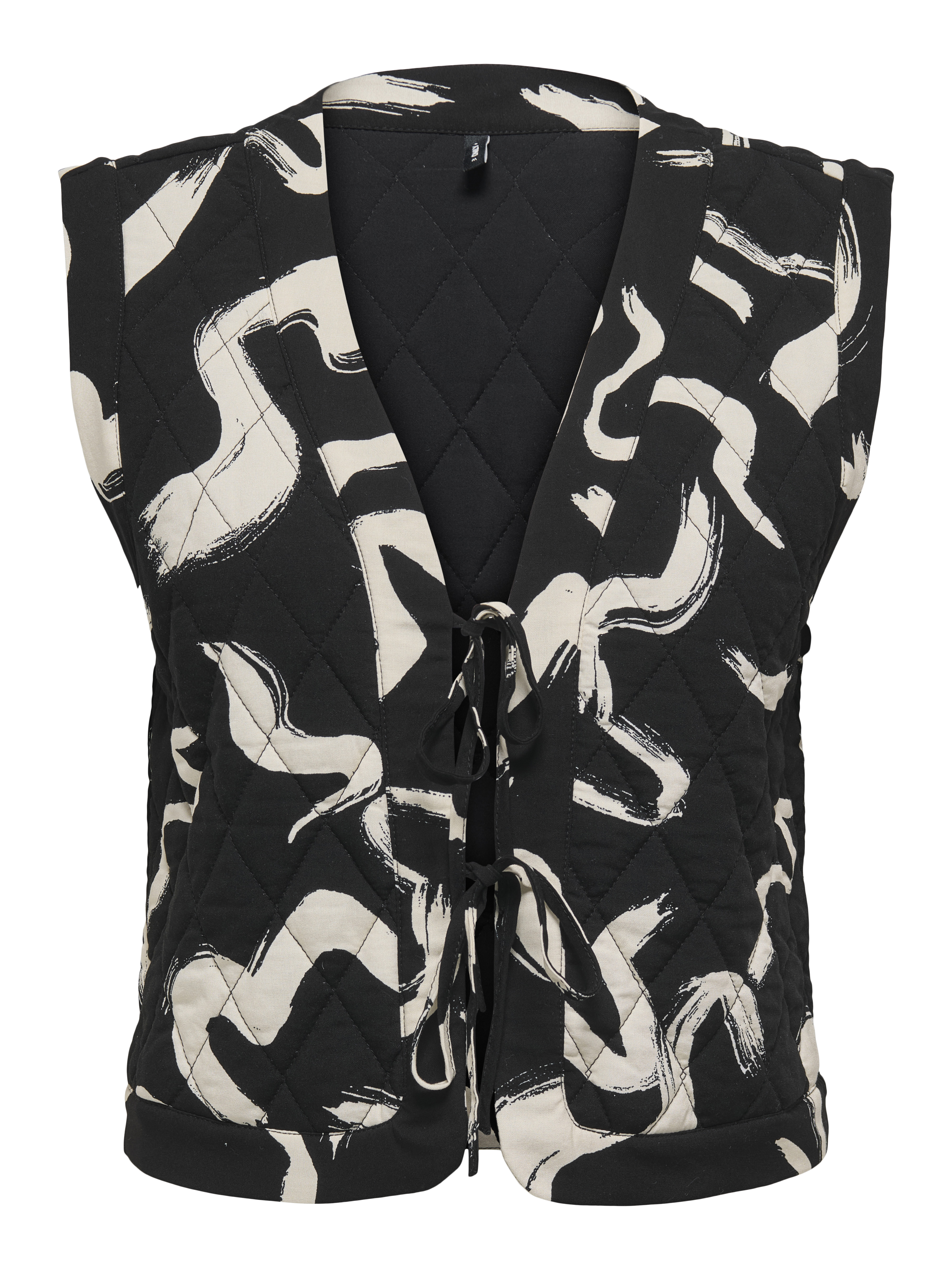 Only Onlnovella quilt s/l tie vest wvn