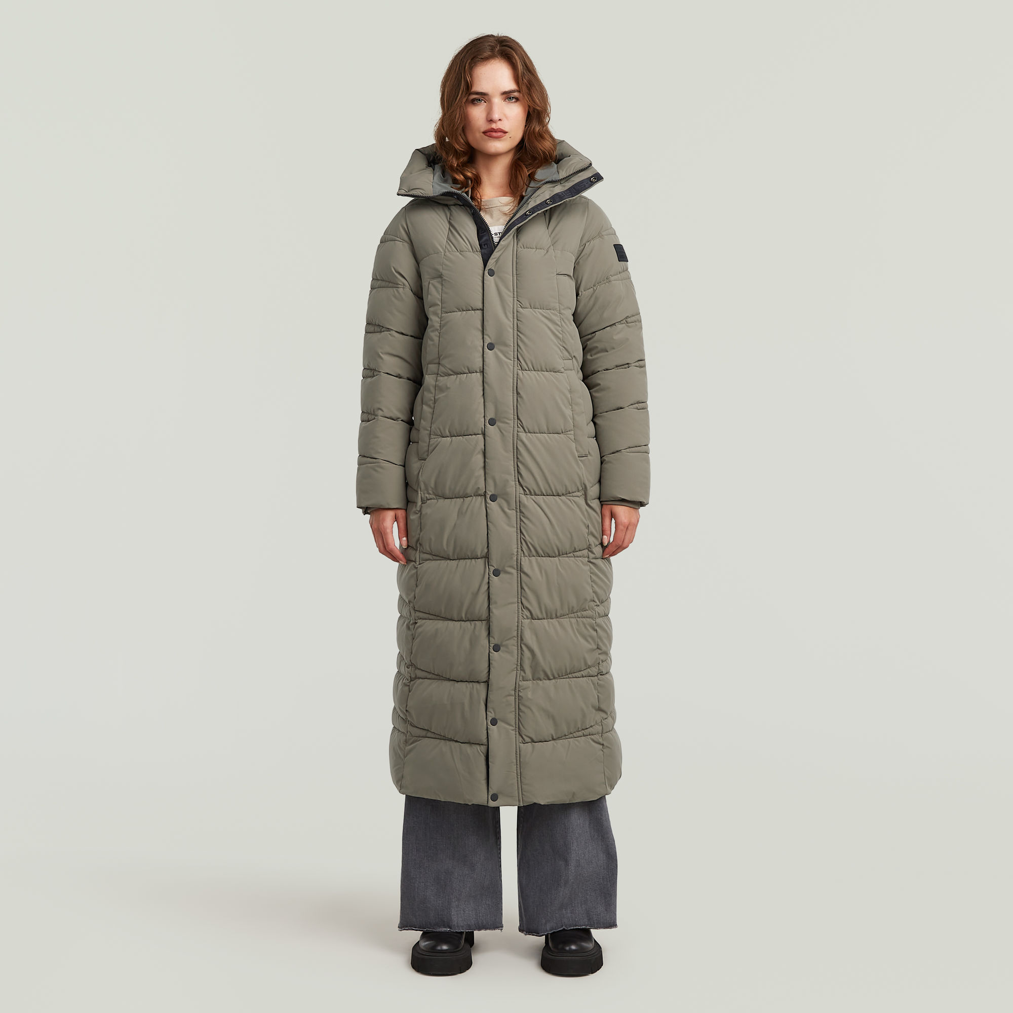 G-Star RAW Whistler Long Puffer - Bruin - Dames