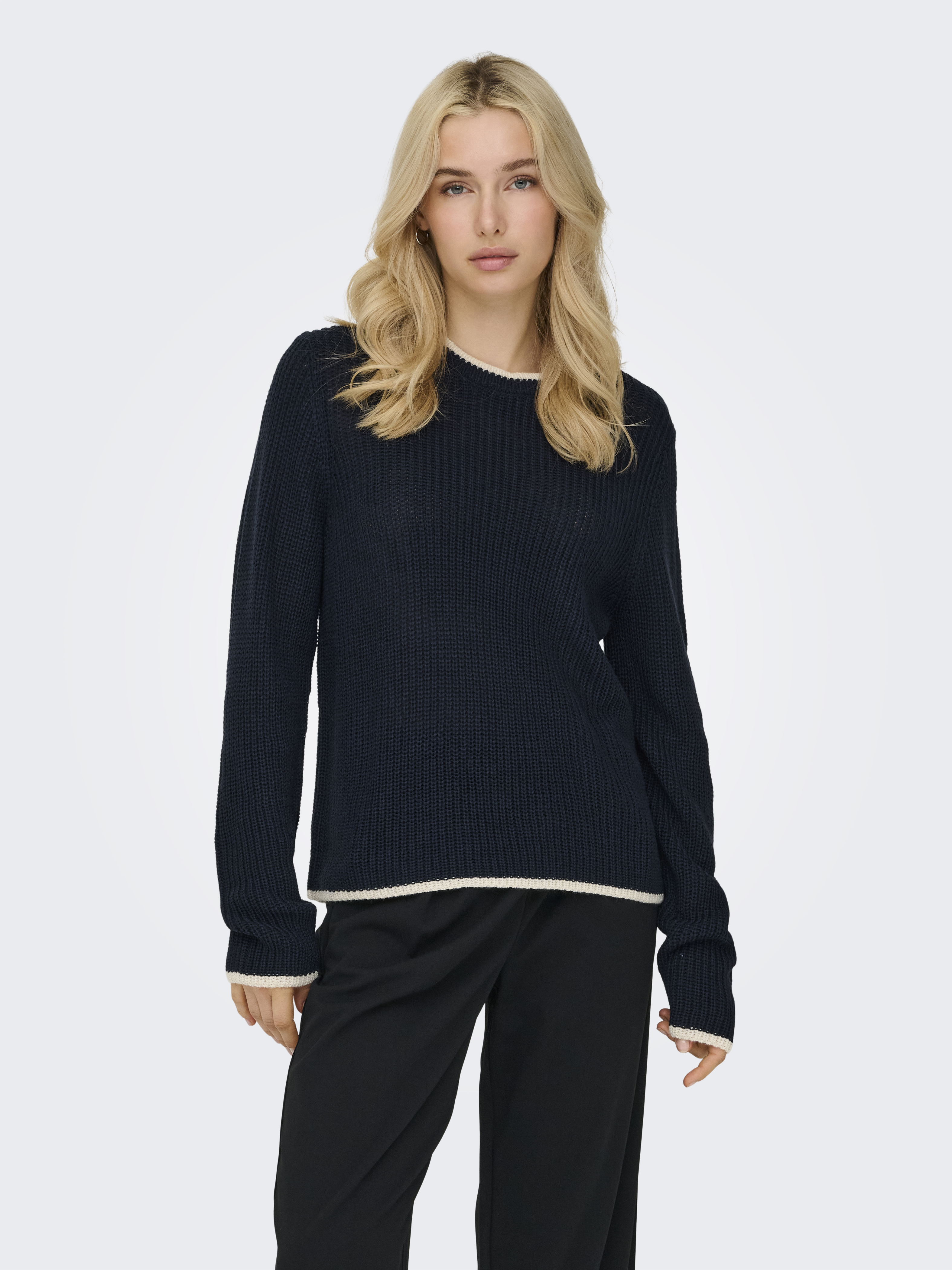 Jacqueline de Yong Jdyevie l/s on contrast pullover kn