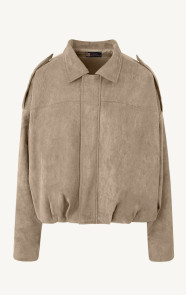 The Musthaves Limited Oversized Suede Jacket Beige