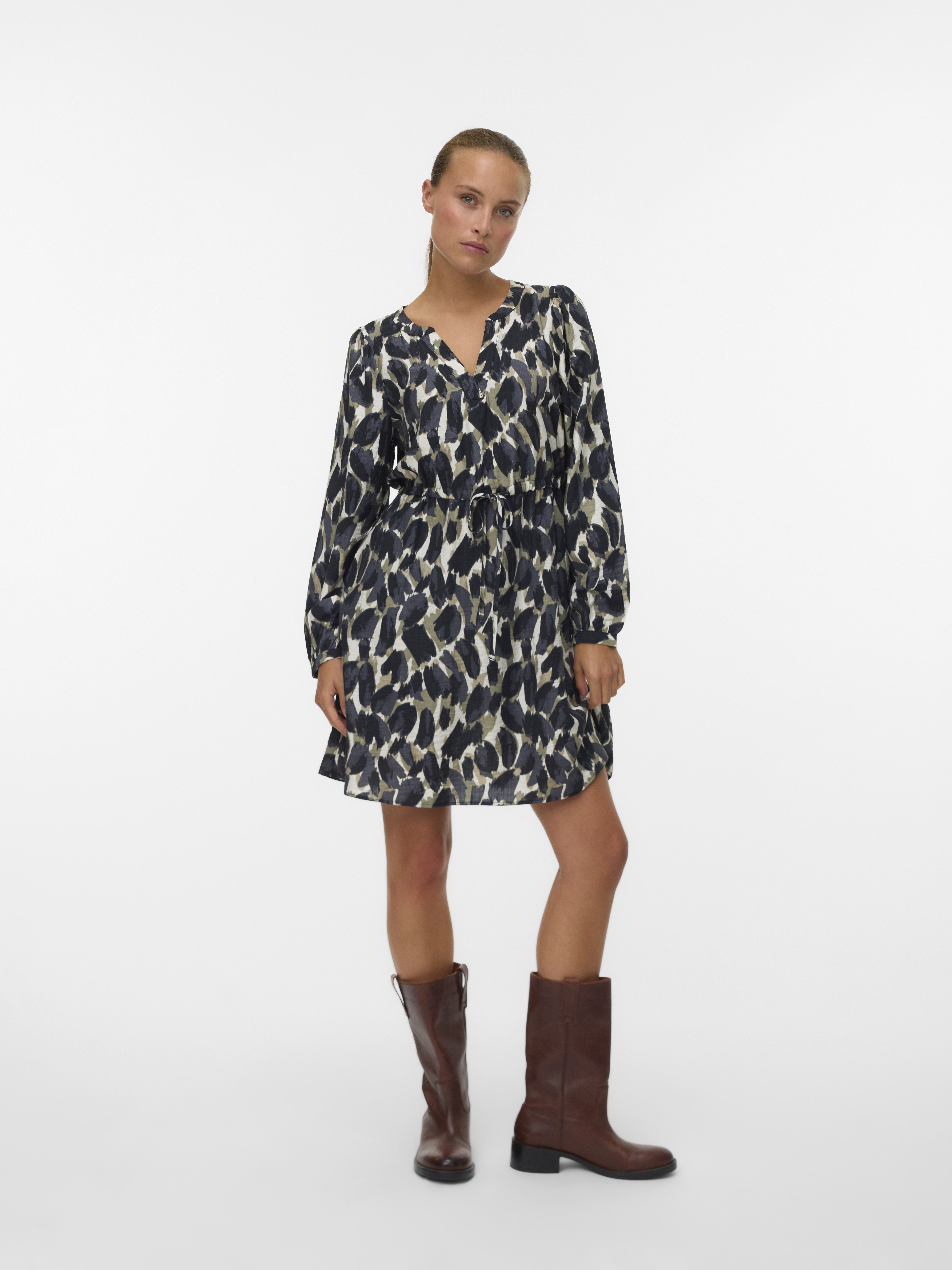 Vero Moda Vmfanini l/s short dress wvn btq ga