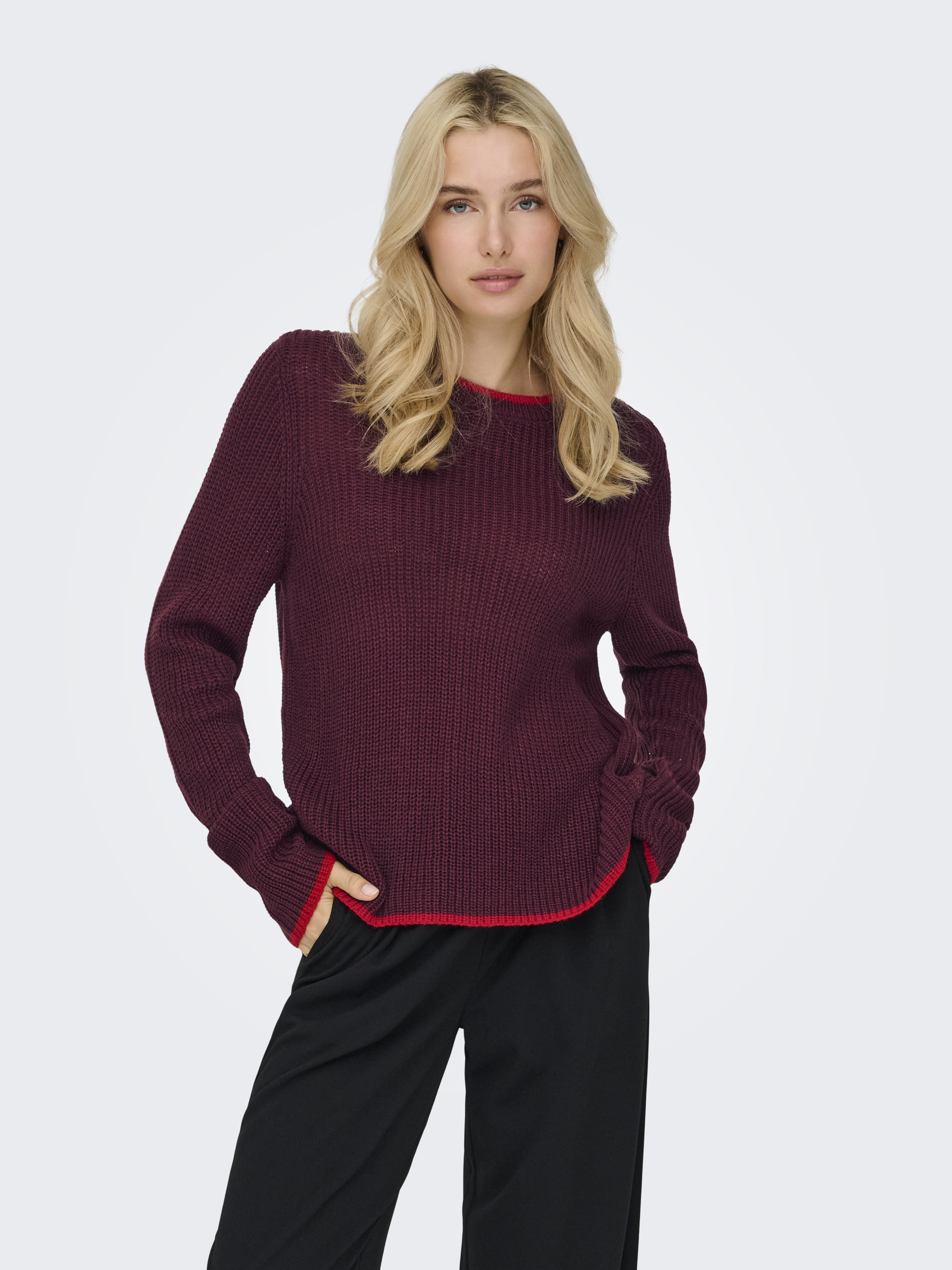 Jacqueline de Yong Jdyevie l/s on contrast pullover kn