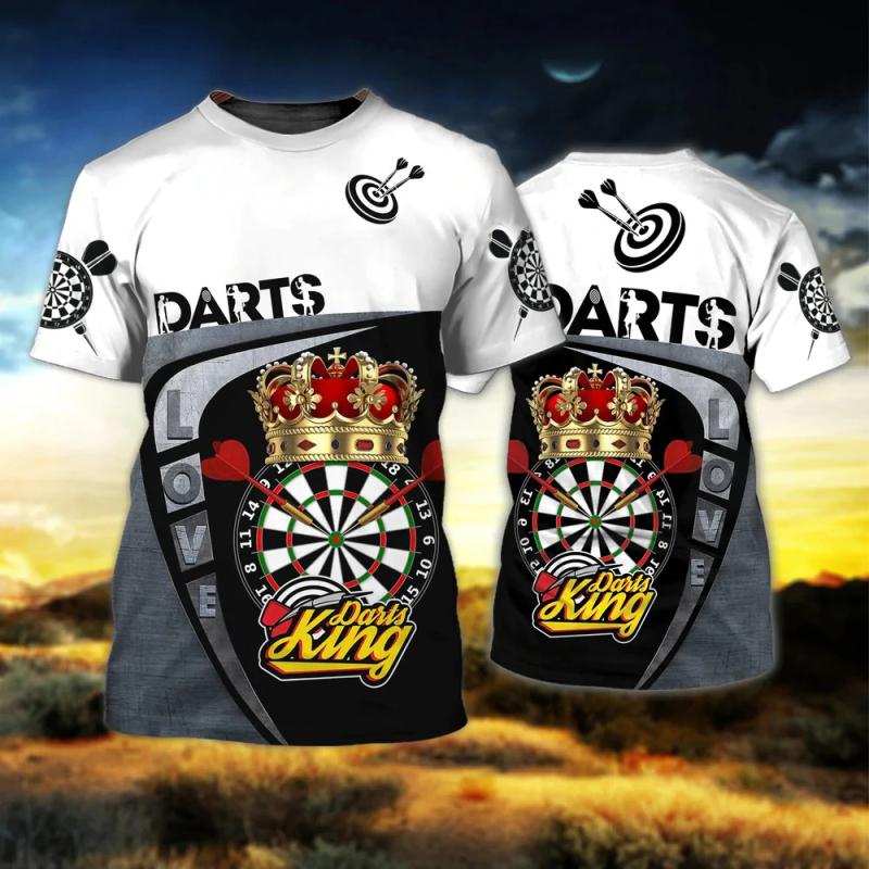 ETST WENDY 005 Heren T-shirt Dart Ronde Doel Print Zomer O-hals Korte Mouw Oversized Tops Tees Casual T-shirt Voor Mannen Straat Coole Kleding 6XL