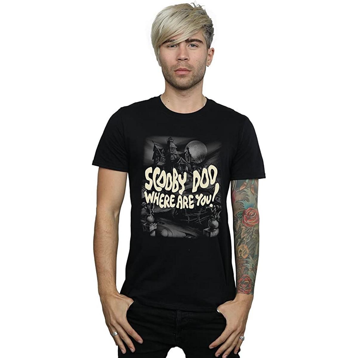Scooby Doo Mens Scary Castle katoenen slank T-shirt XXL