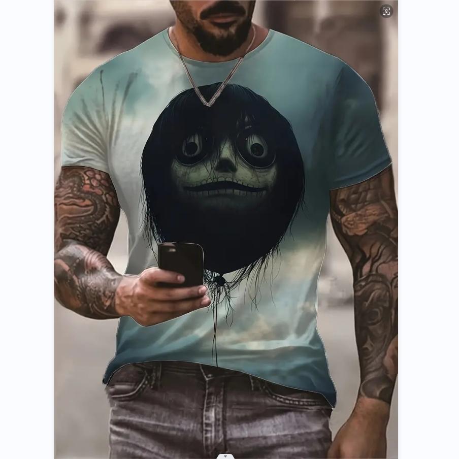TIP723 Mode Leuke Cartoon Zomer Heren T-shirts Lichtgewicht Ademend Casual Kinderen Ronde Hals Mouw Kort Streetwear Oversized Tops L