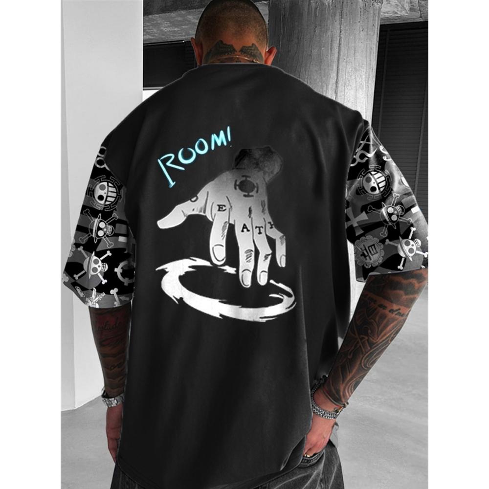 Xr 01 Zomer Anime High Street Oversize T-shirt 3d Print Heren T-shirt Hip Pop Korte Mouw Retro Street T-shirt Voor Heren 6XL