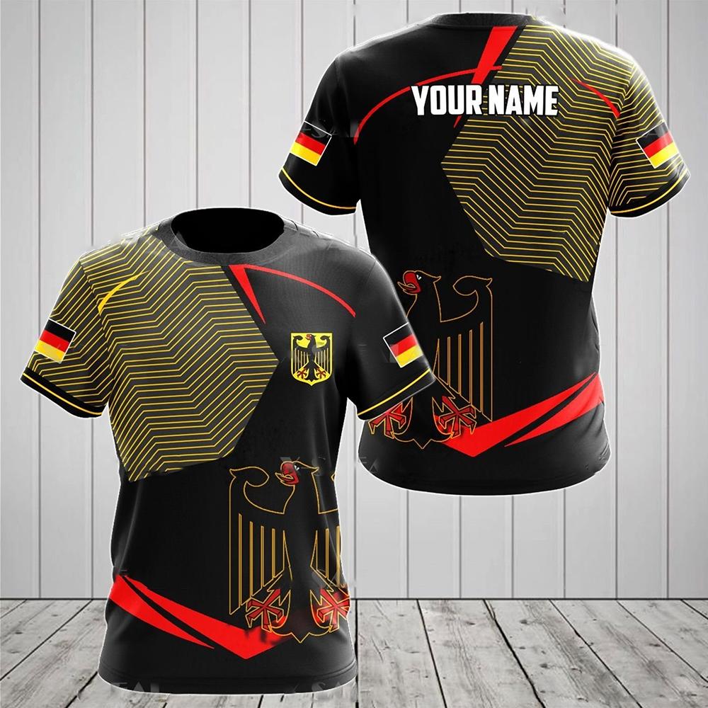 Bobby 2 Duits Nationaal Embleem Heren T-shirt 3D Print Zomer Stoere Man Snel Droog Korte Mouw Oversized Straat Sport Casual Trend Top 3XL