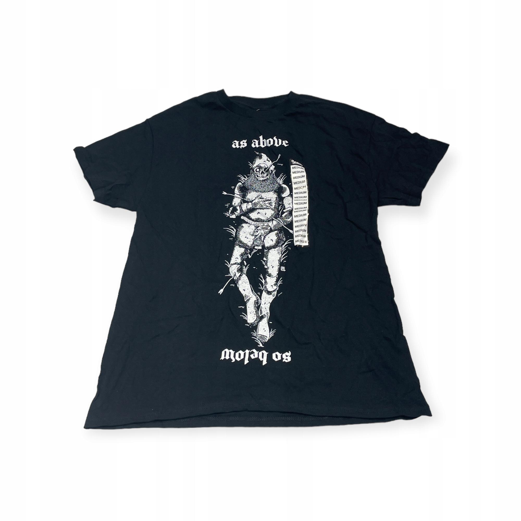 Outletup-clothes Koszulka T-shirt męski okrągły dekolt SPENCER'S NADRUK L