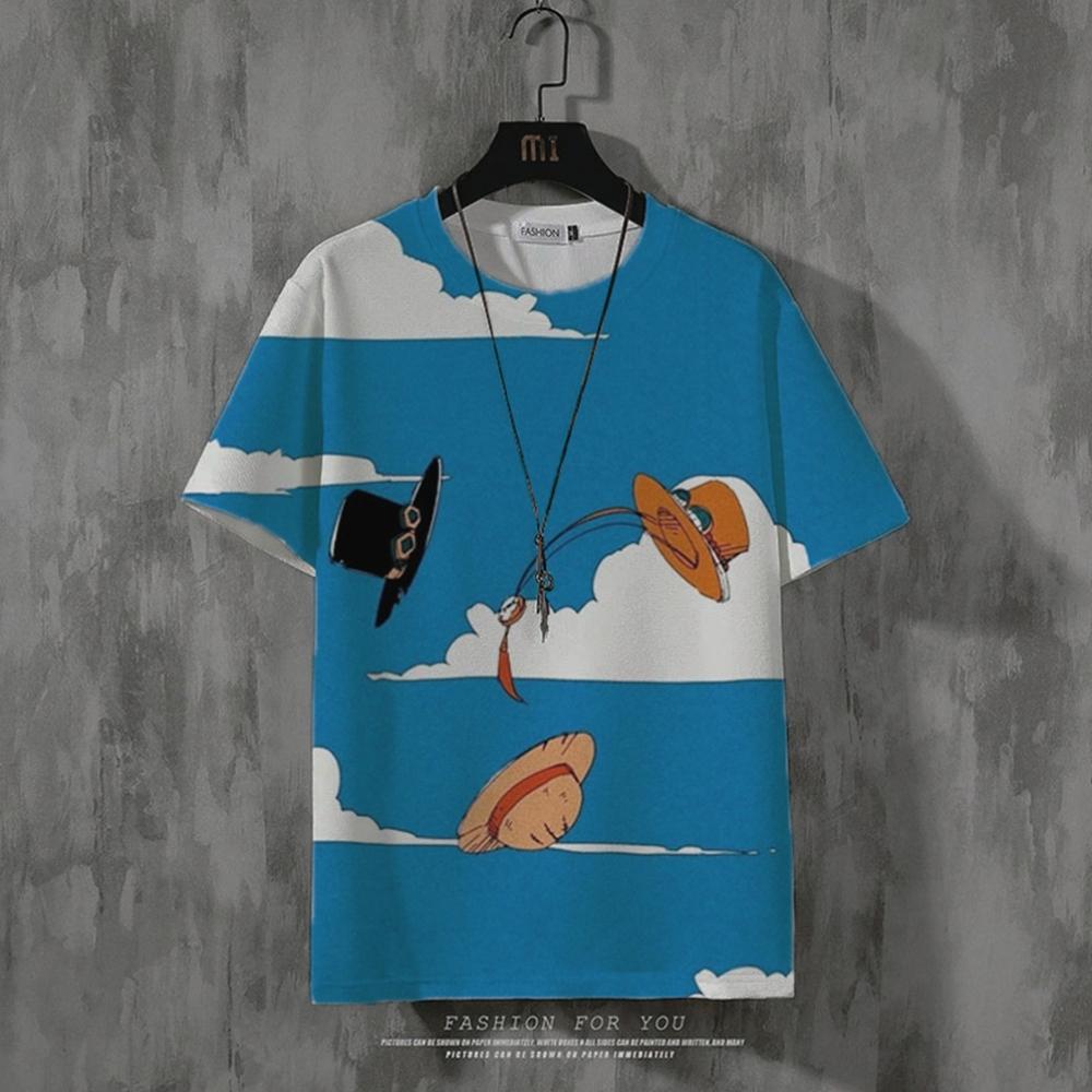 ETST 011 Anime Men's T-Shirt Retro Street Short Sleeved T Shirt For Men Casual 3d Print Summer Top Breathable Loose Men's Clothing 6XL