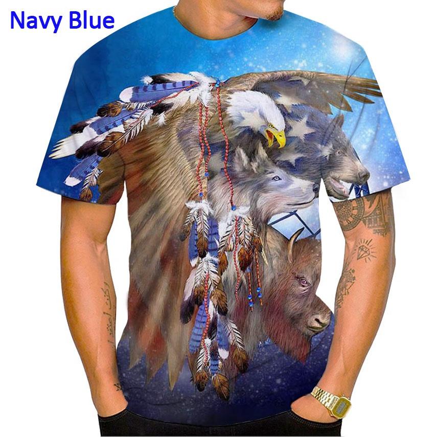 ETST 05 Nieuw Adelaar 3D Geprint T-shirt met Korte Mouwen Casual Dier Adelaar Hip Hop Rock Persoonlijkheid Creatief O-hals T-shirts 6XL