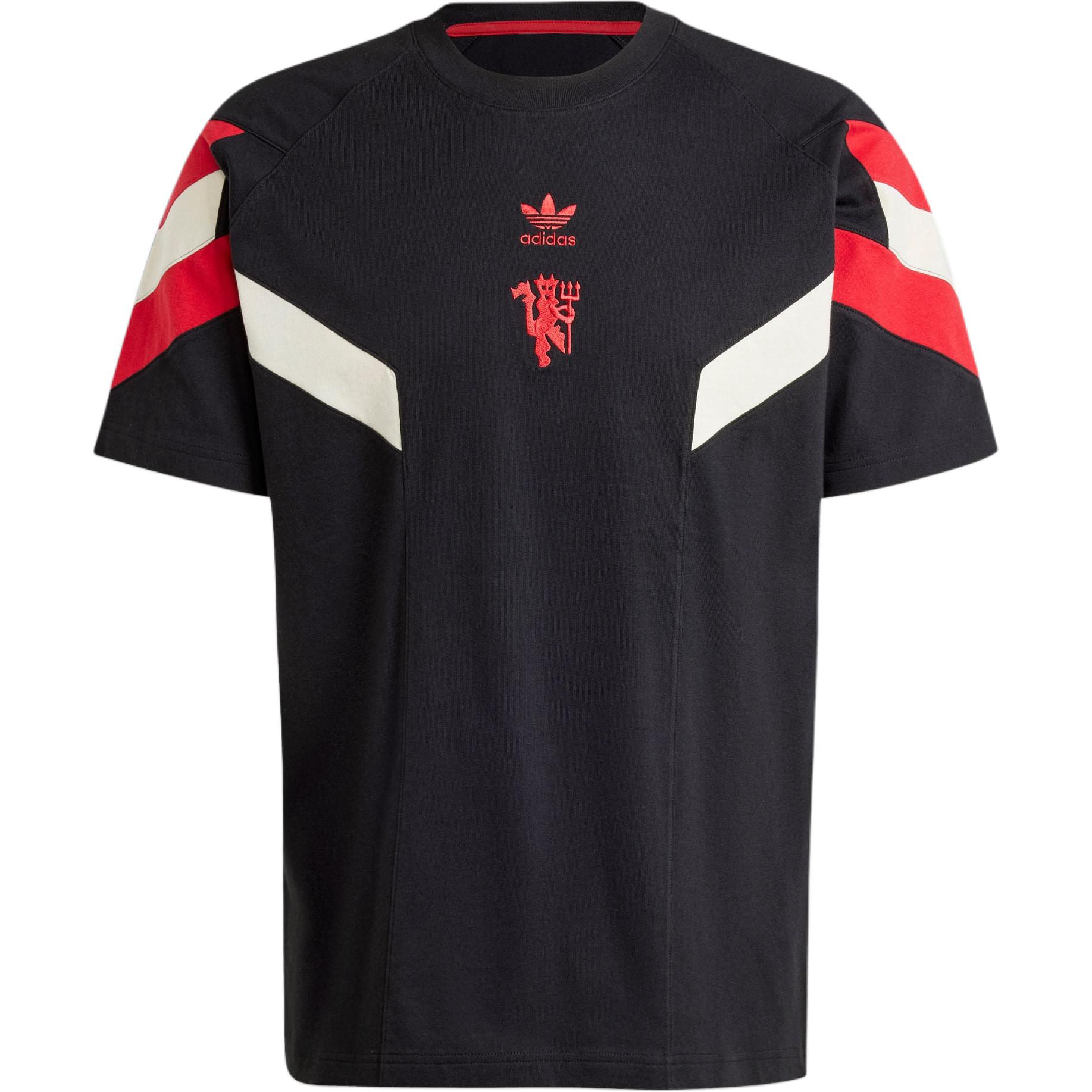 Adidas Originals SS24 Manchester United Serie Casual Cultuur Sport Korte Mouw T-Shirt Heren Tops Zwart IS6519 L