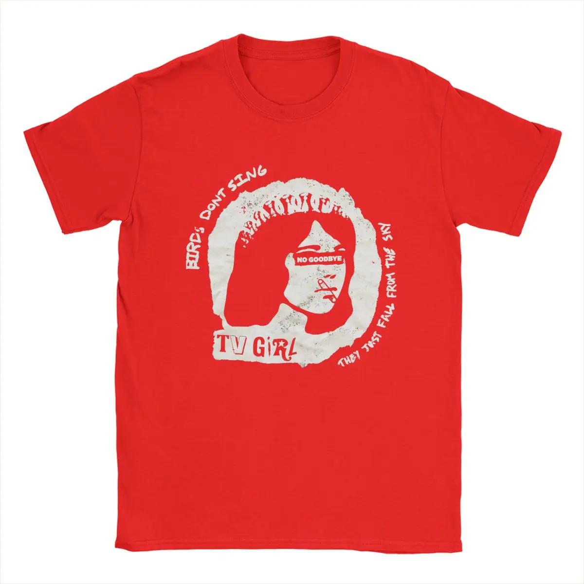 Comfortable season Tv Girl T-shirt Heren Puur Katoenen Humoristische T-shirts Ronde Kraag T-shirts Korte Mouw Tops Nieuw Binnen M rood