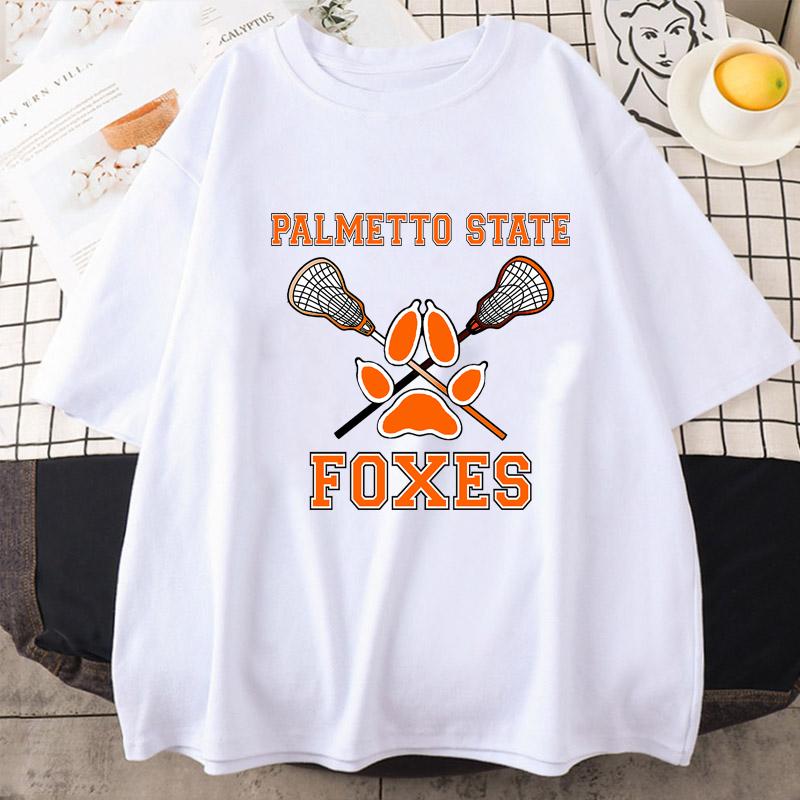 Limindong Palmetto State Foxes T-shirts Heren Katoen Alles voor het spel Nora Sakavic T-shirt Grappig O-hals Casual Korte Mouw T-shirt Tops XL wit