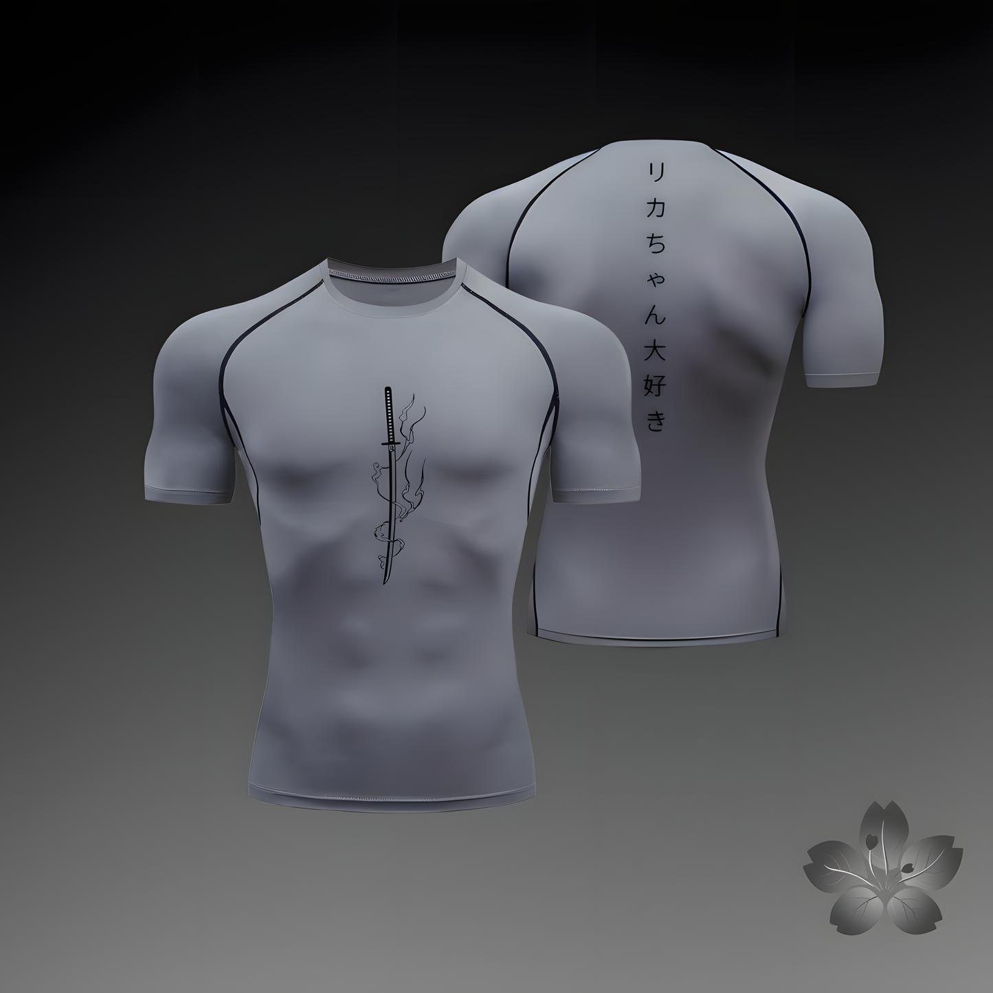 Dress in July Zomer korte mouw T-shirt heren compressie sport T-shirt nieuwe running snel drogende gym jogging shirts rashguard jiu jitsu tops man L